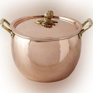Ruffoni Historia Hammered Copper Stock Pot with Artichoke Lid 7.5 qt